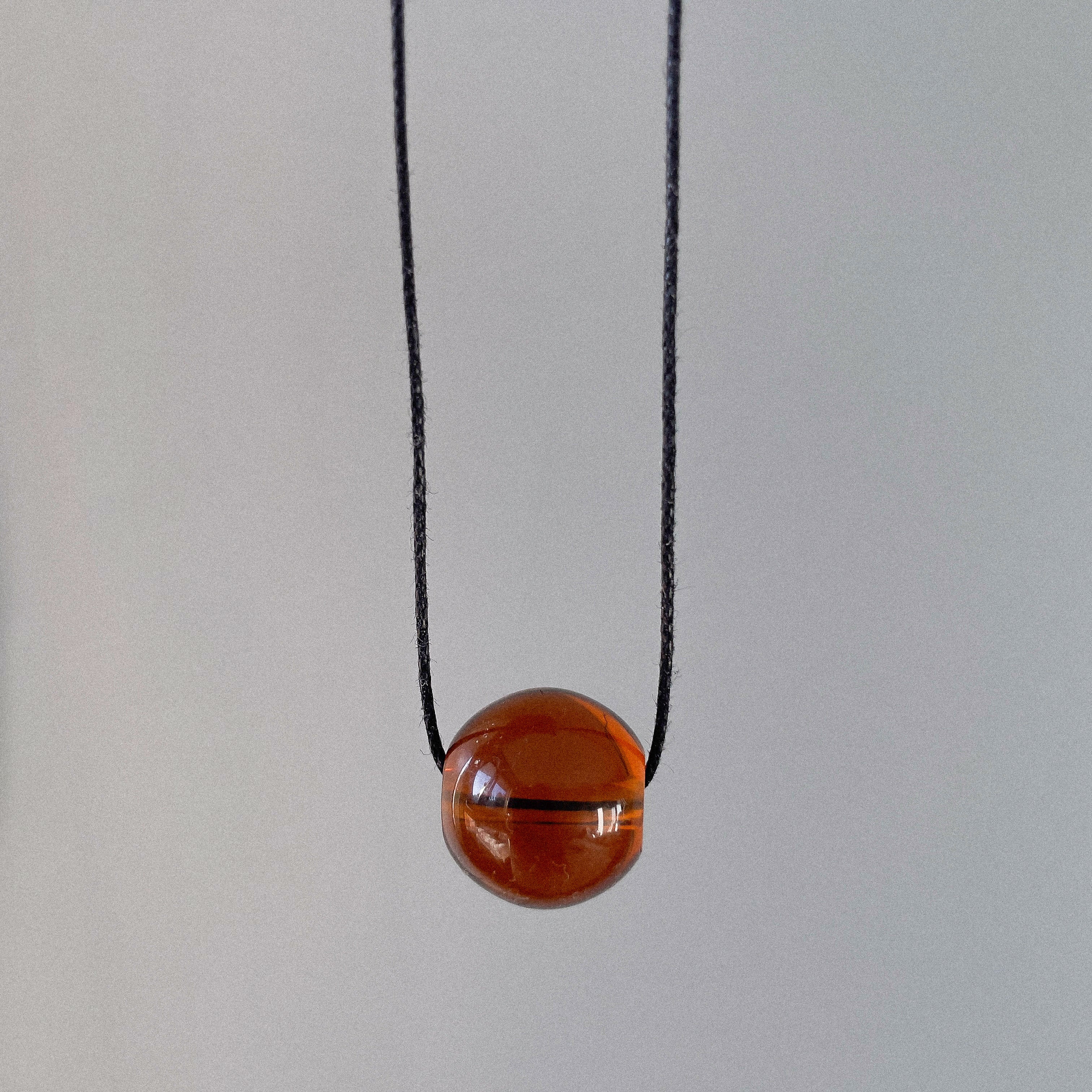 Brown Glass Bead Necklace