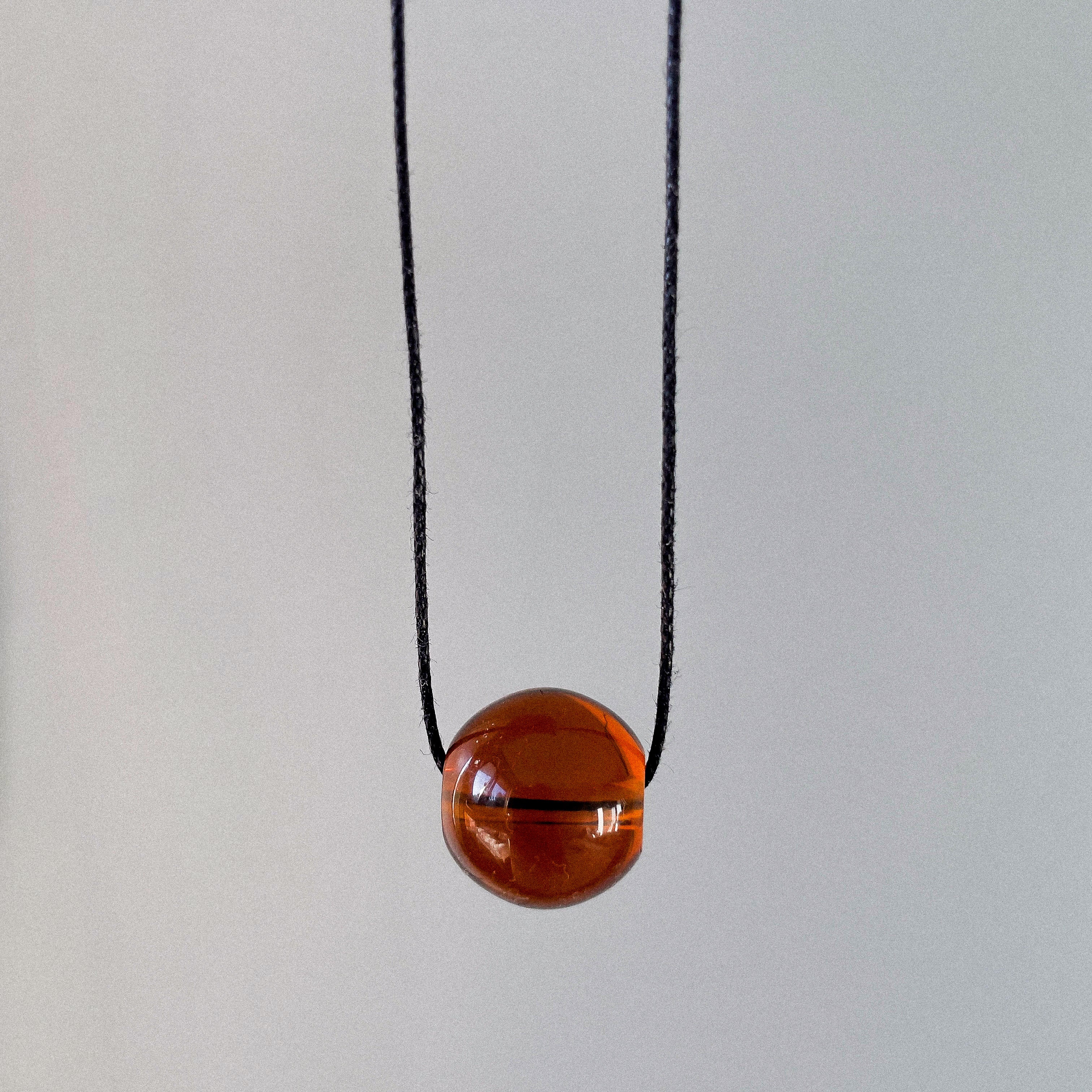 Brown Glass Bead Necklace