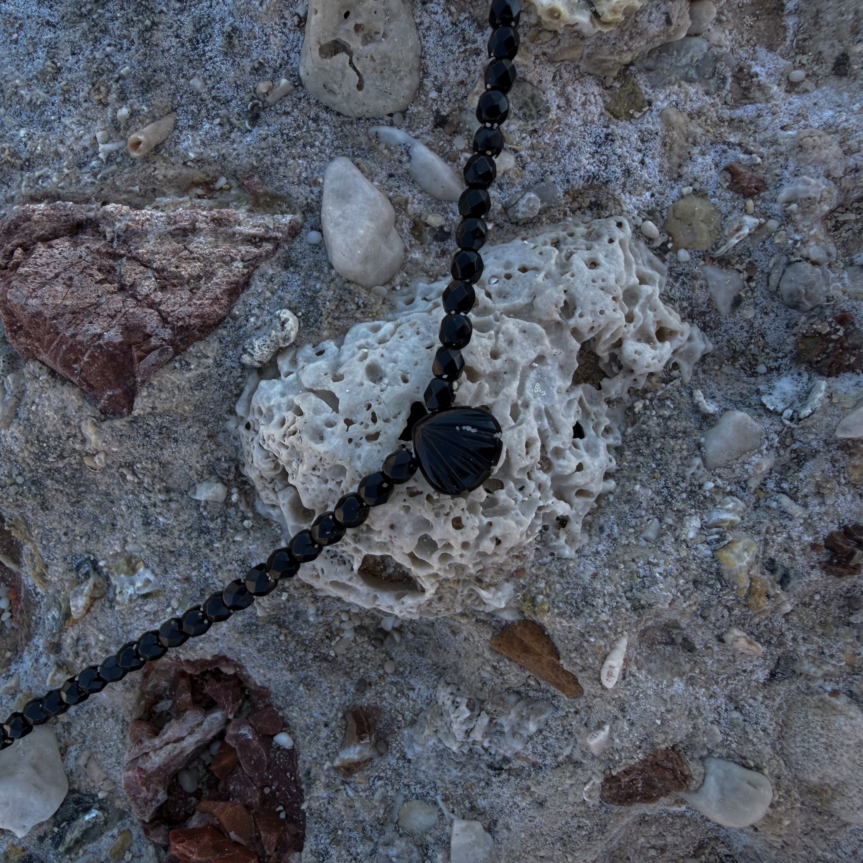 Black Onyx Shell Necklace