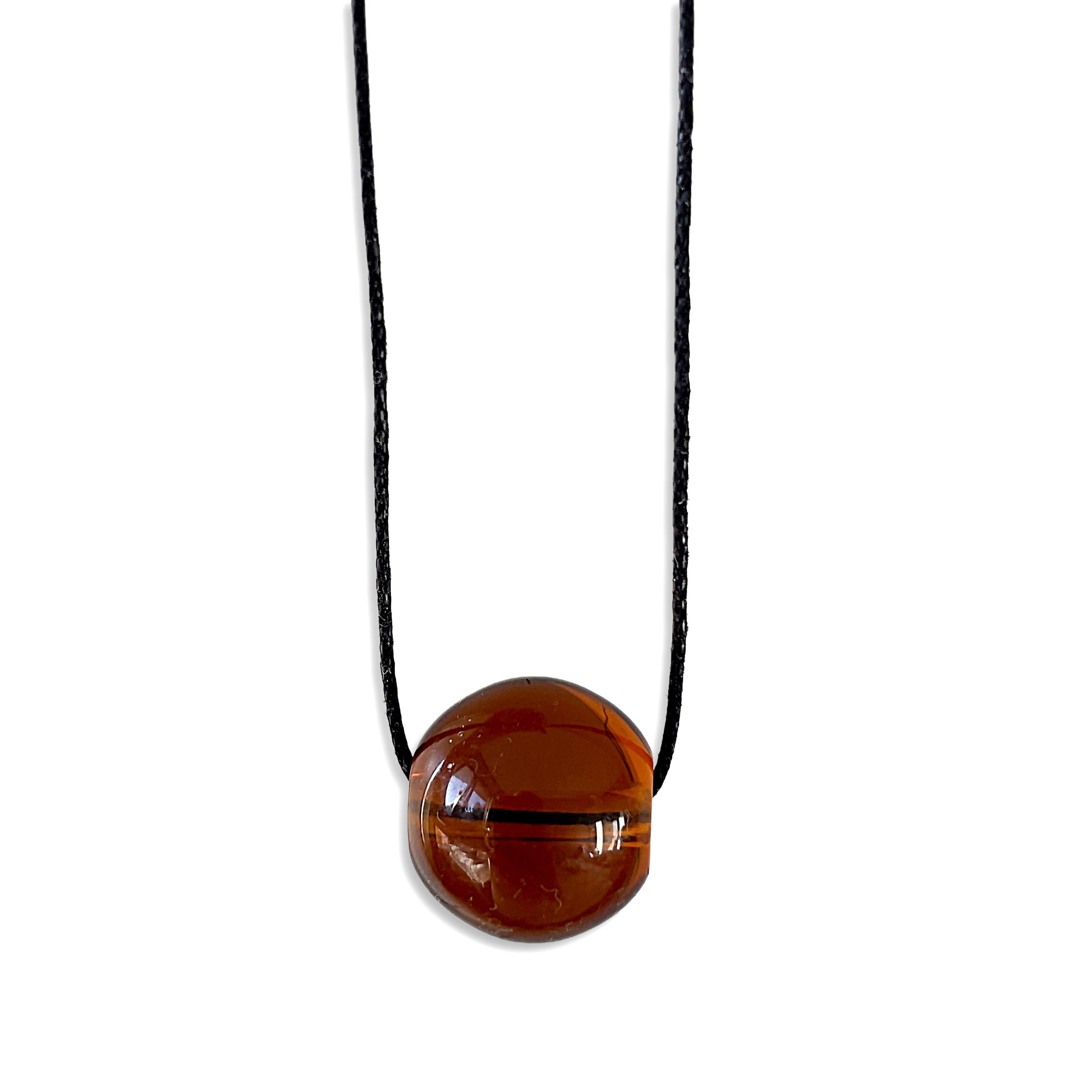 Brown Glass Bead Necklace