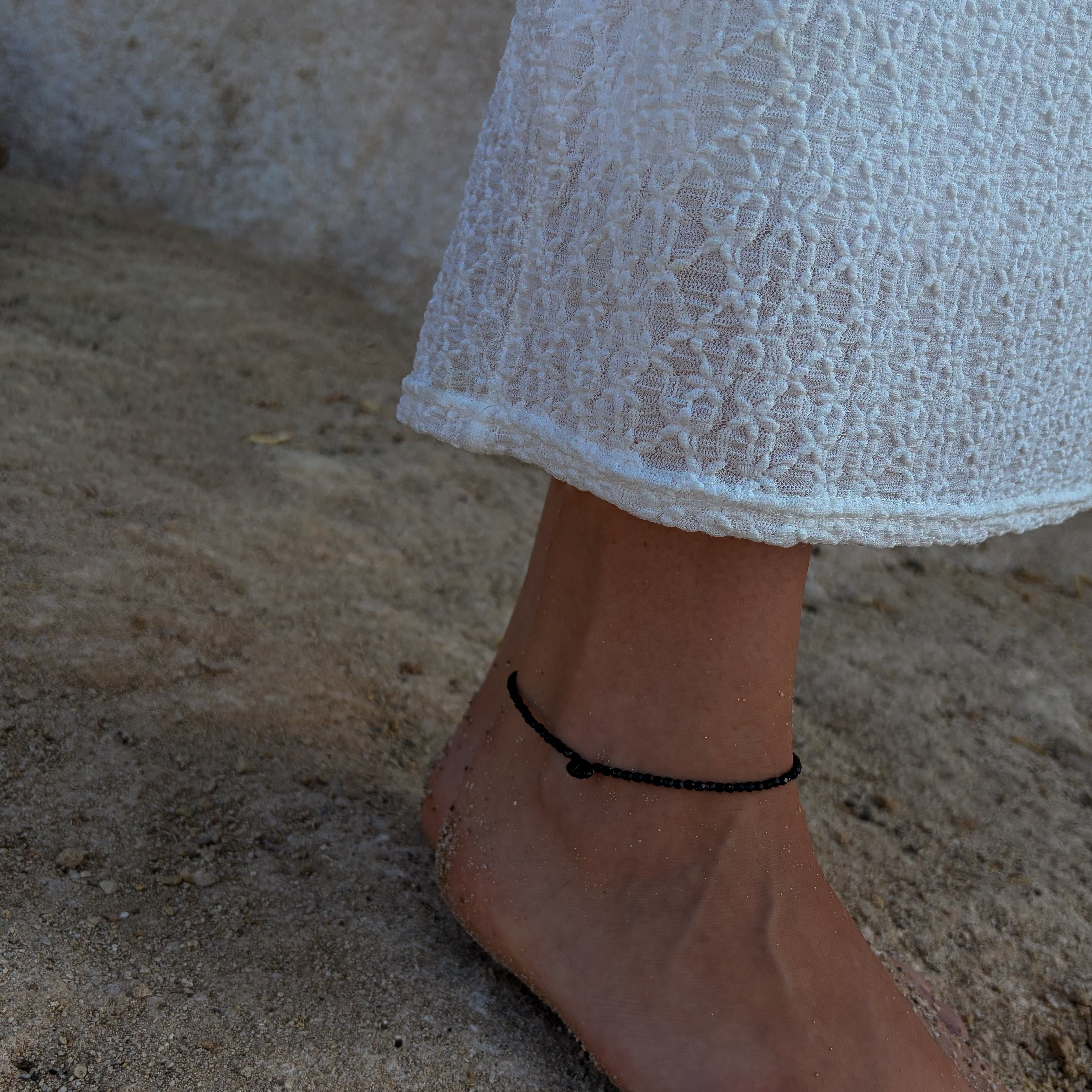 Black Onyx Shell Anklet