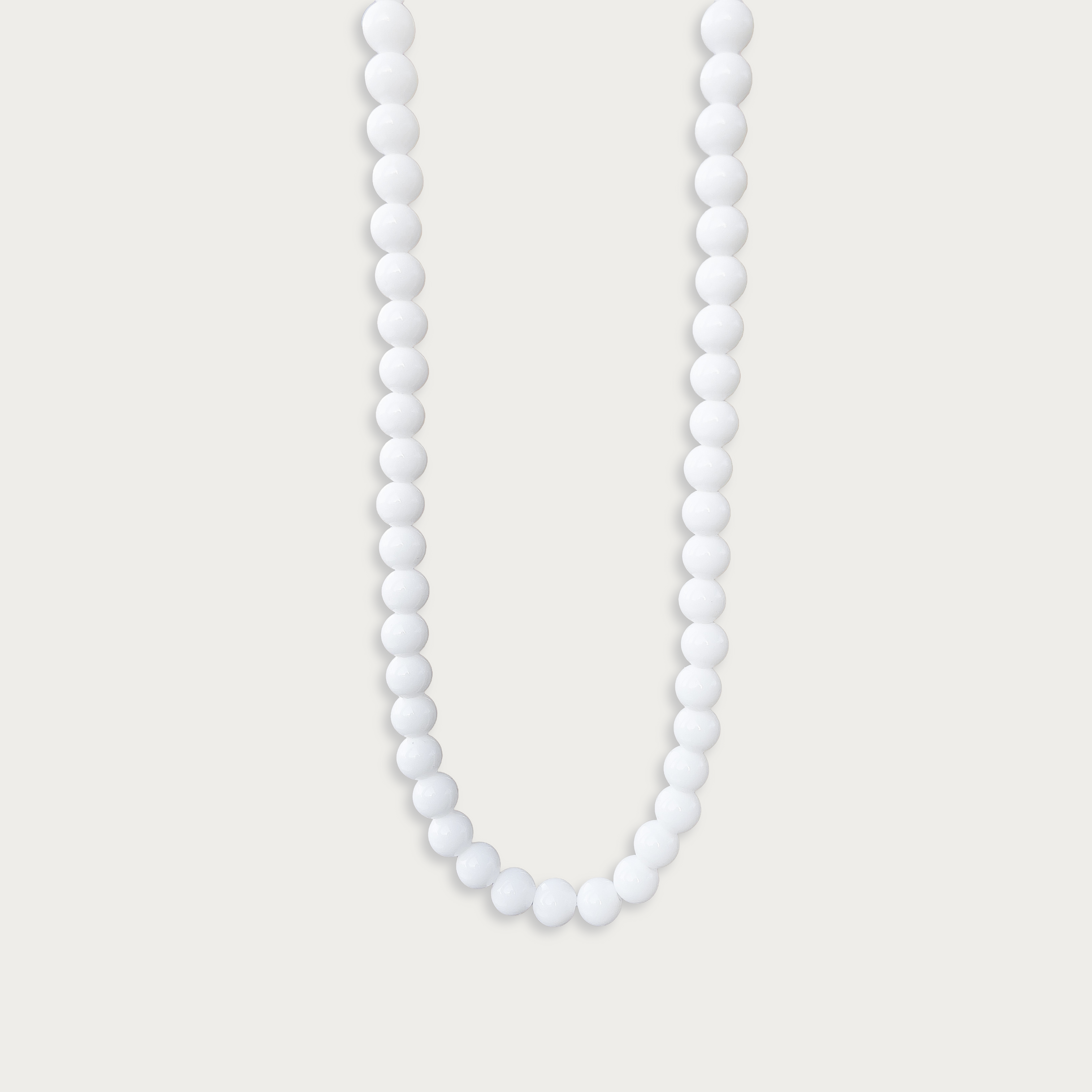 Breezy White Bead Necklace