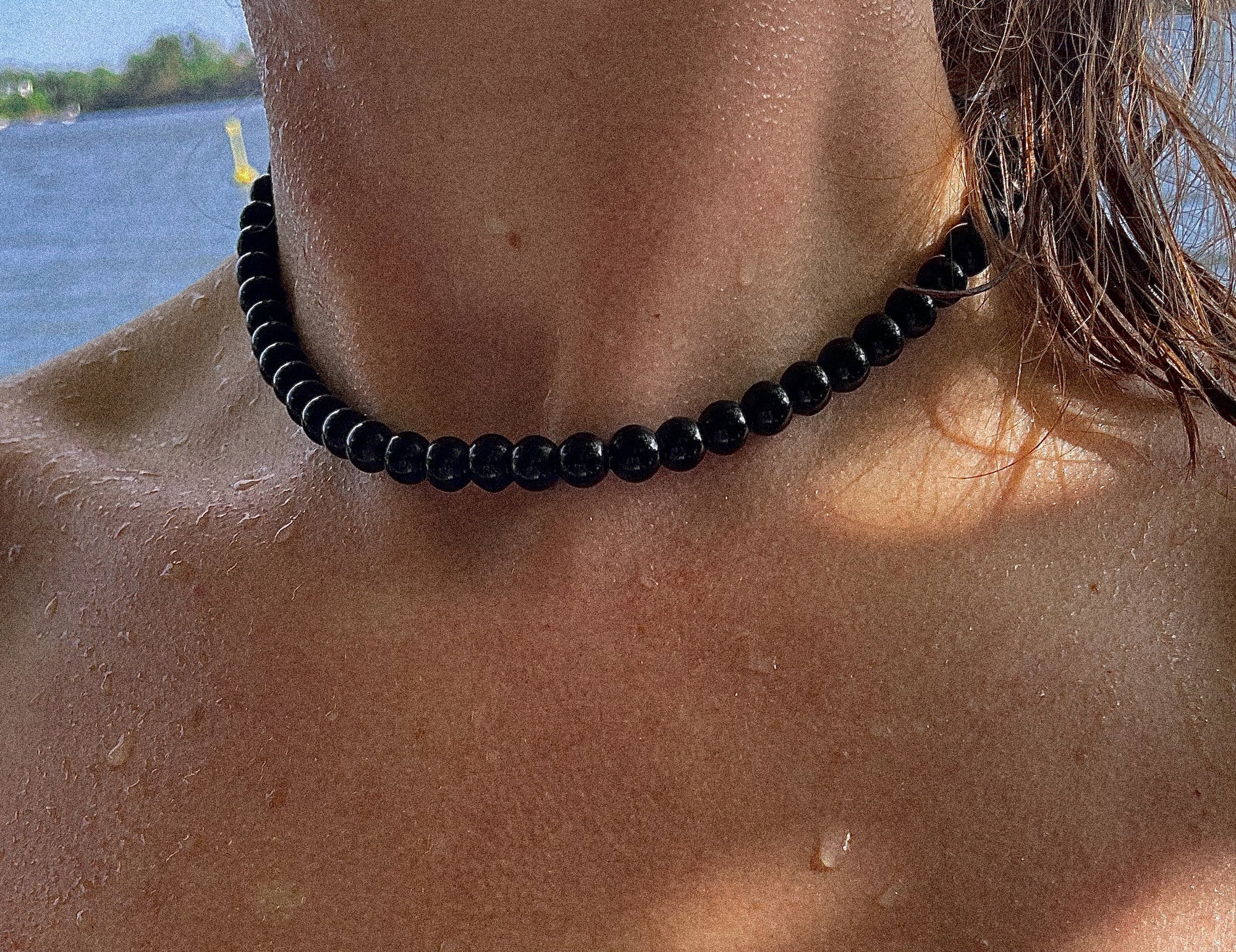 Black Bead Necklace