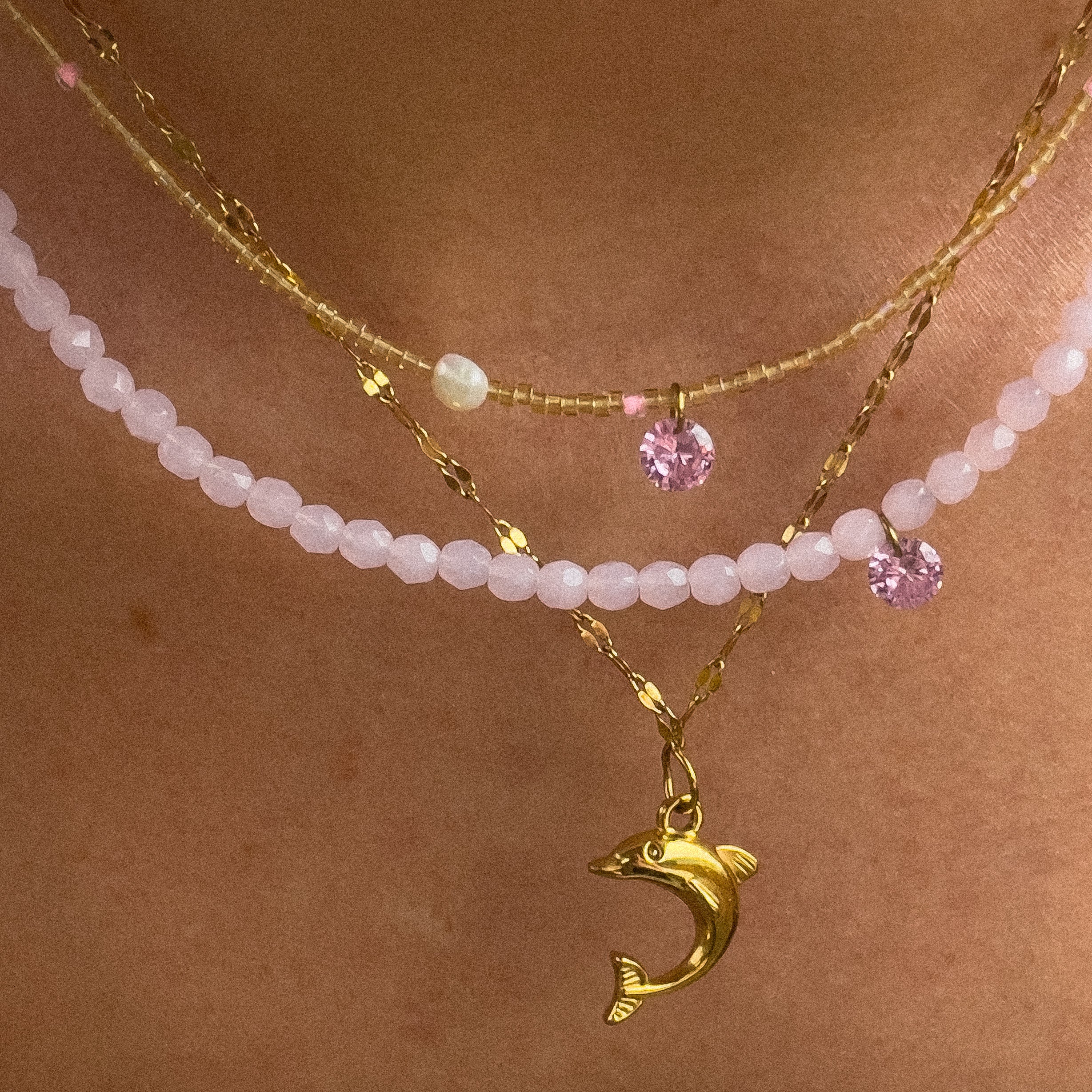 Soft Pink Summer Necklace
