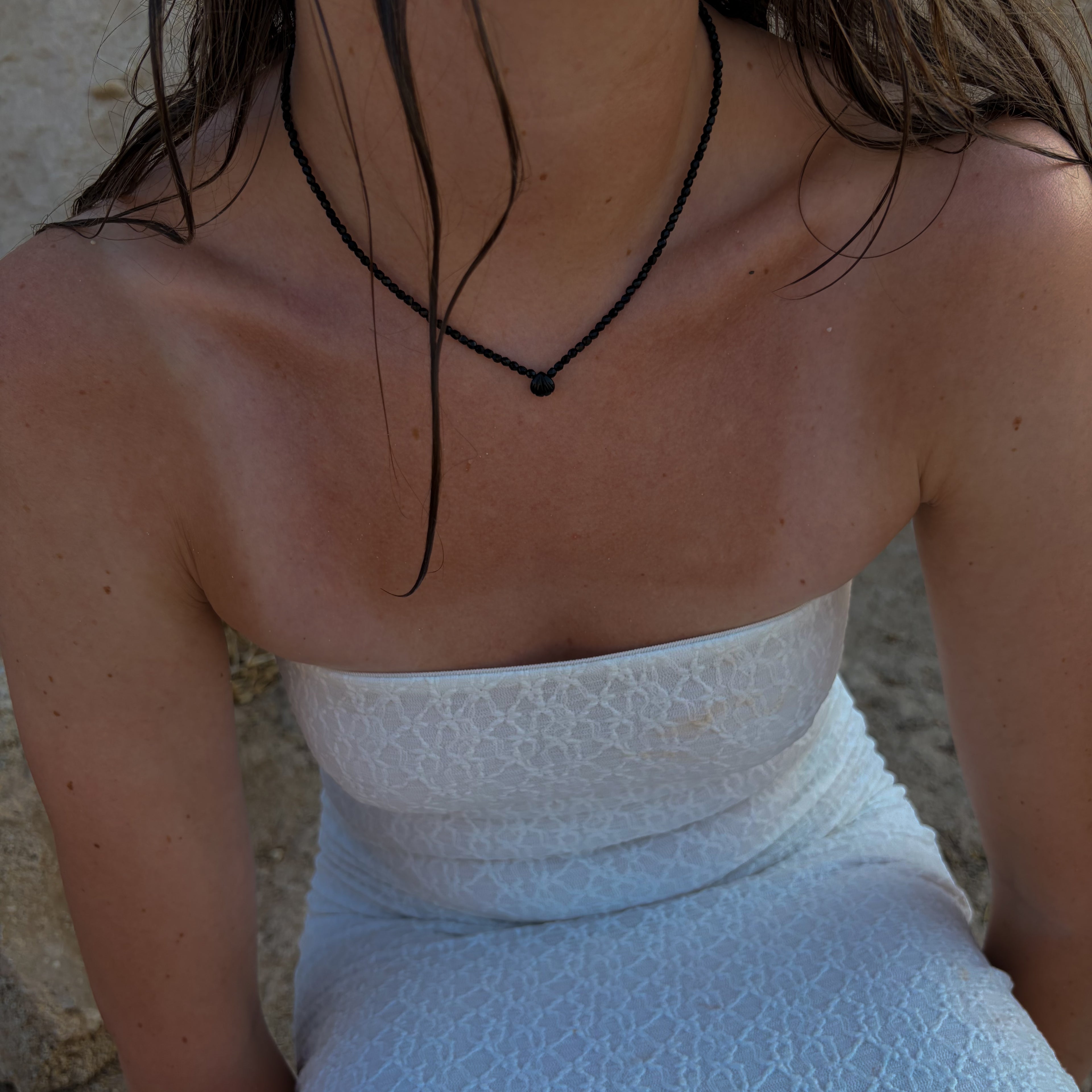 Black Onyx Shell Necklace