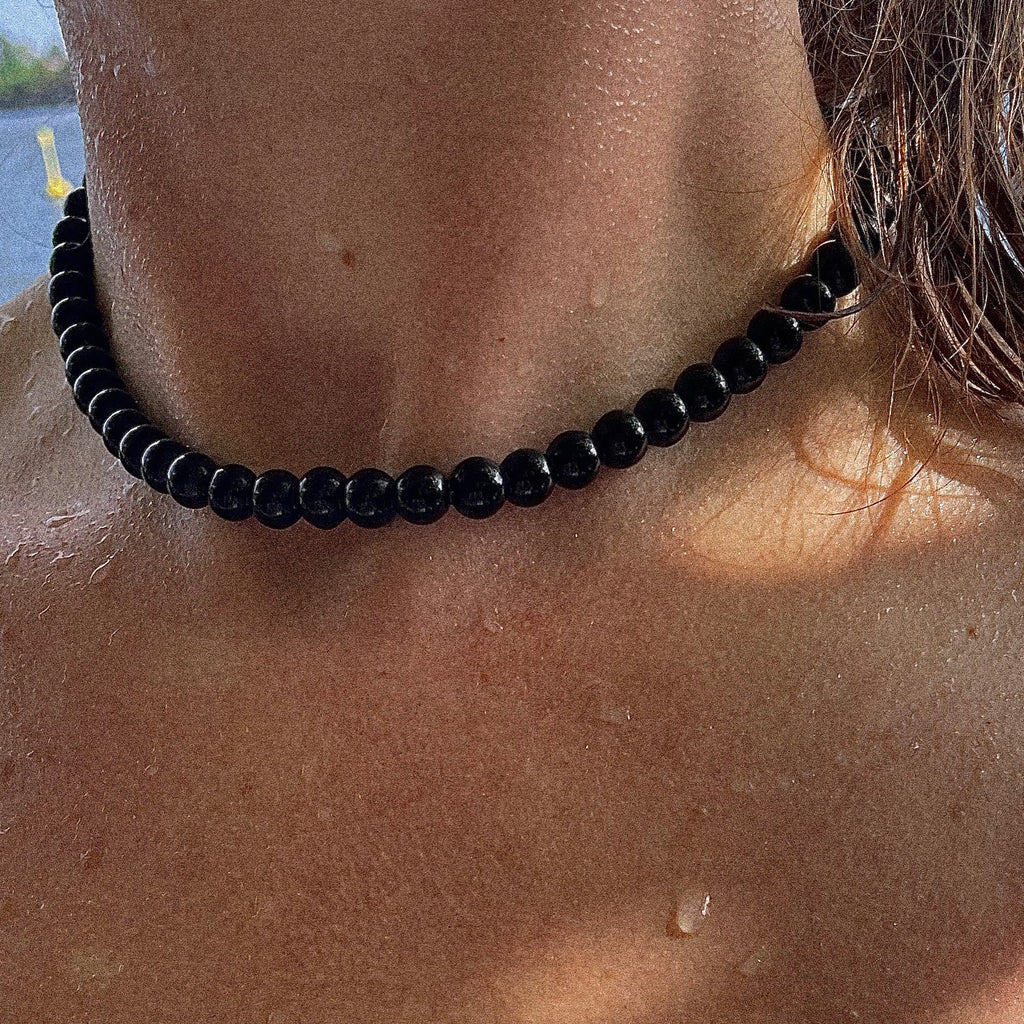 Black Bead Necklace