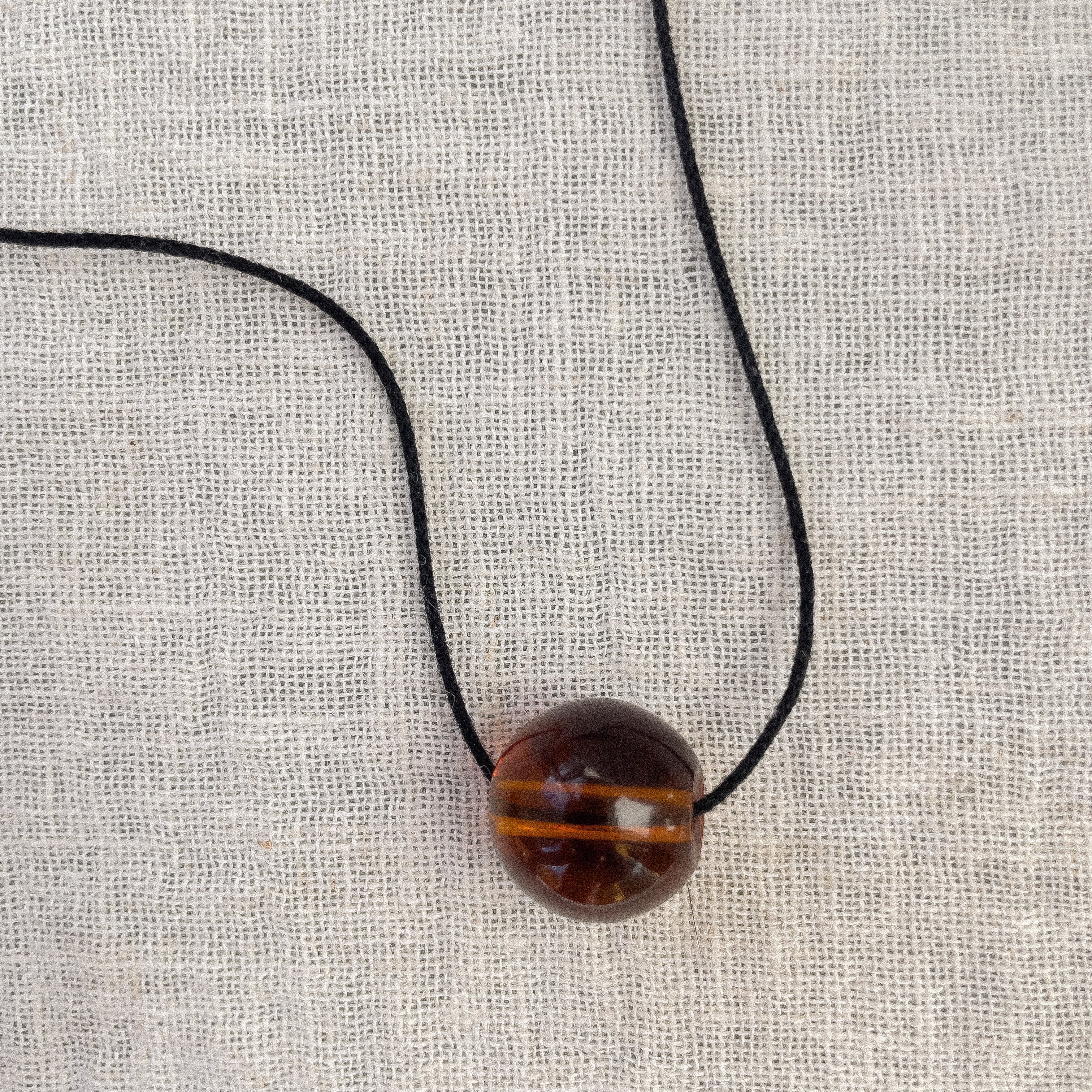Brown Glass Bead Necklace
